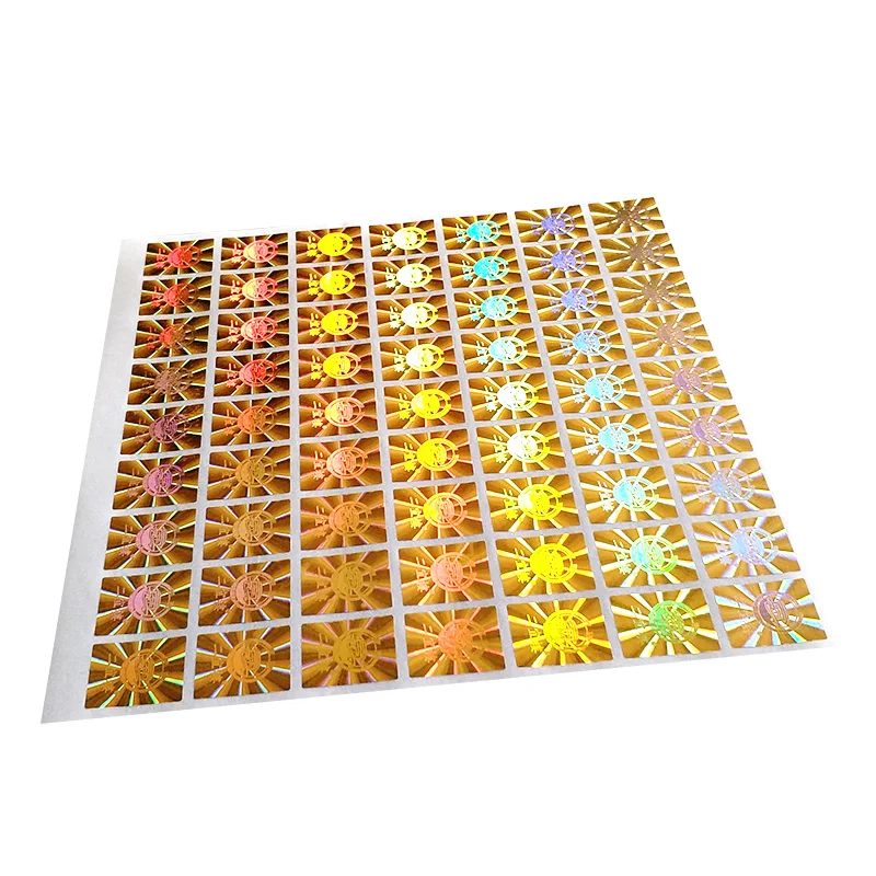 
Custom Adhesive Holographic Gold Foil Vinyl Security Labels Safety Anti-counterfeit Warranty Safety Seal Stickers 