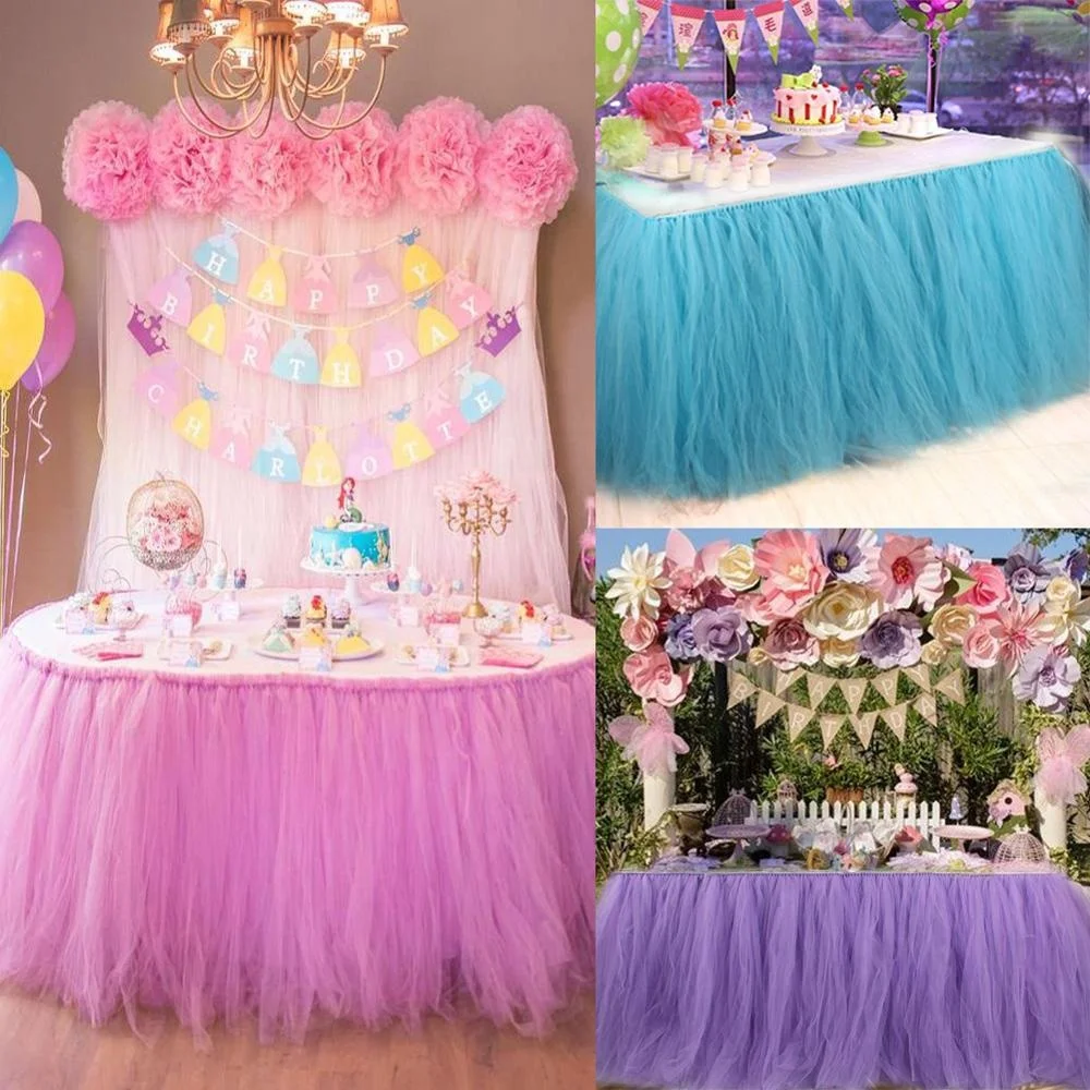  OurWarm Baby Shower сувениры украшение 100x80 см Тюль Юбка для стола DIY Туту посуда юбки; Одежда свадебной