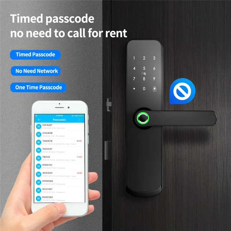 Офисный замок с дистанционной клавиатурой ttlock удаленный отпечаток пальца пароль умный электронный дверной