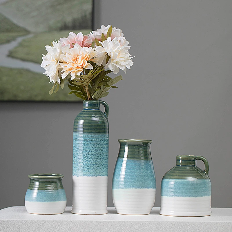 2023 Hot Sale Table Decorative Clay Pottery Flower Ceramic Vase Minimalistic Nordic Ceramic Porcelain Vases