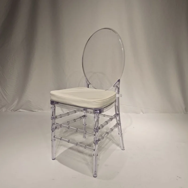 Stackable Transparent Acrylic Event Wedding Furniture Clear Crystal Banquet Louis Ghost Chairs