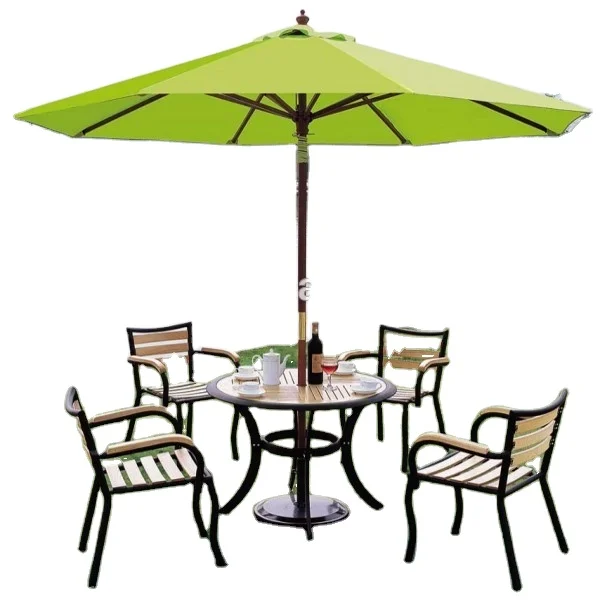 Outdoor sun umbrella for garden waterproof patio umbrella wood umbrella