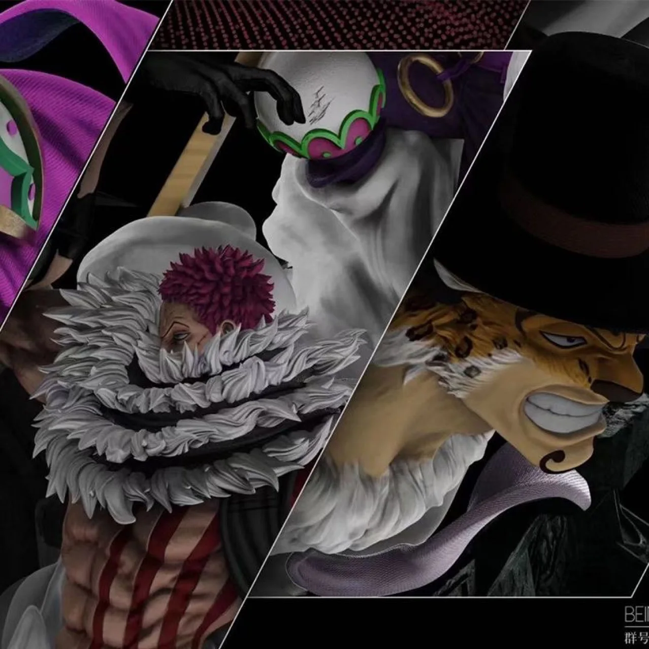 2023 New Pre-sale GK Luffy on the throne High Quality One Piece Figure  Doflamingo Luffy Fine Figure for Decoration Collection