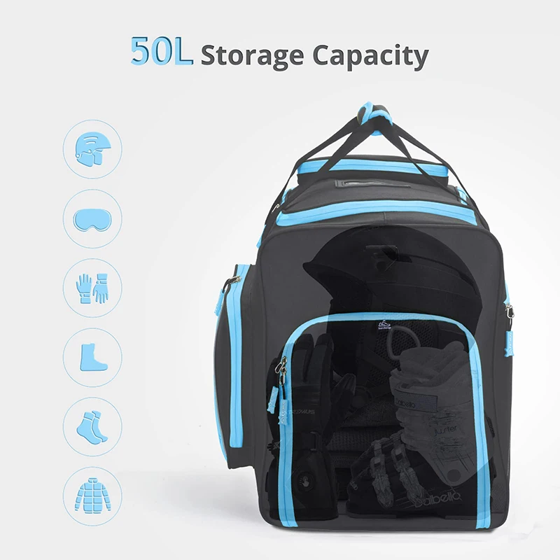 Waterproof Durable Ski Shoe Bag Custom Ski Boot Backpack Skiing Supplies Storage Bag