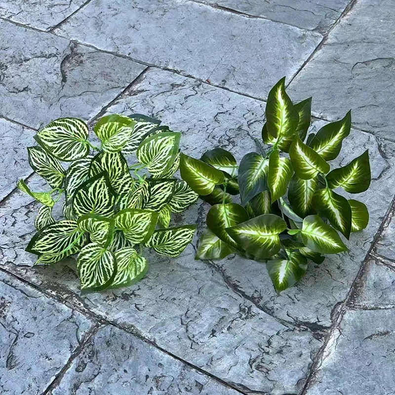 Artificial Greening Tropical Leaves Home Decor New Style 7 Branches Artificial Grass Plastic Plants Leaves Shrubs