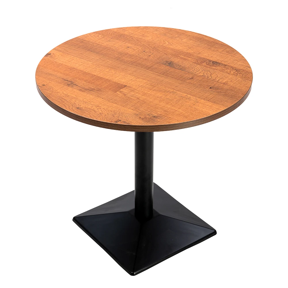 high industrial vintage wood restaurant kitchen round bar table set table bar furniture