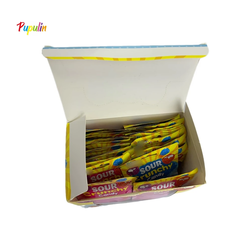 Manufacturer Sour Crunch Candy for Mix Fruity Flavor OEM Mini Chewy Crunchy Small Chewy Candy