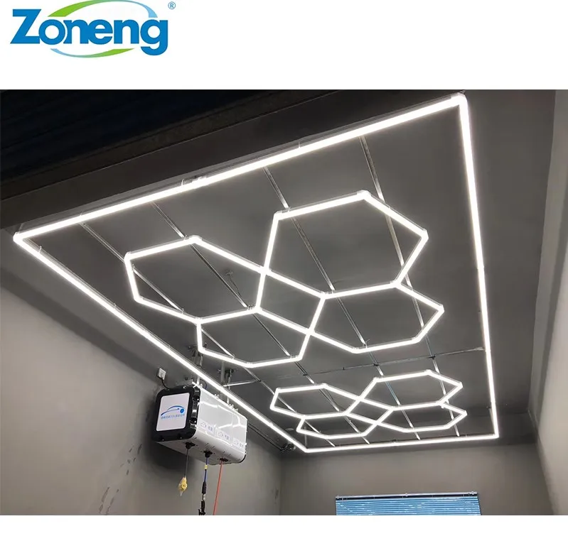 New Product Led Hexagonal Working Lights Wholesale Car Workshop Garage Station Lamp