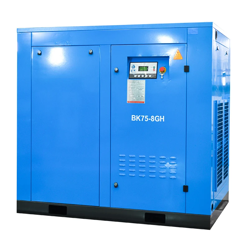 industrial 75kw 100hp electric direct drive screw air compressor type