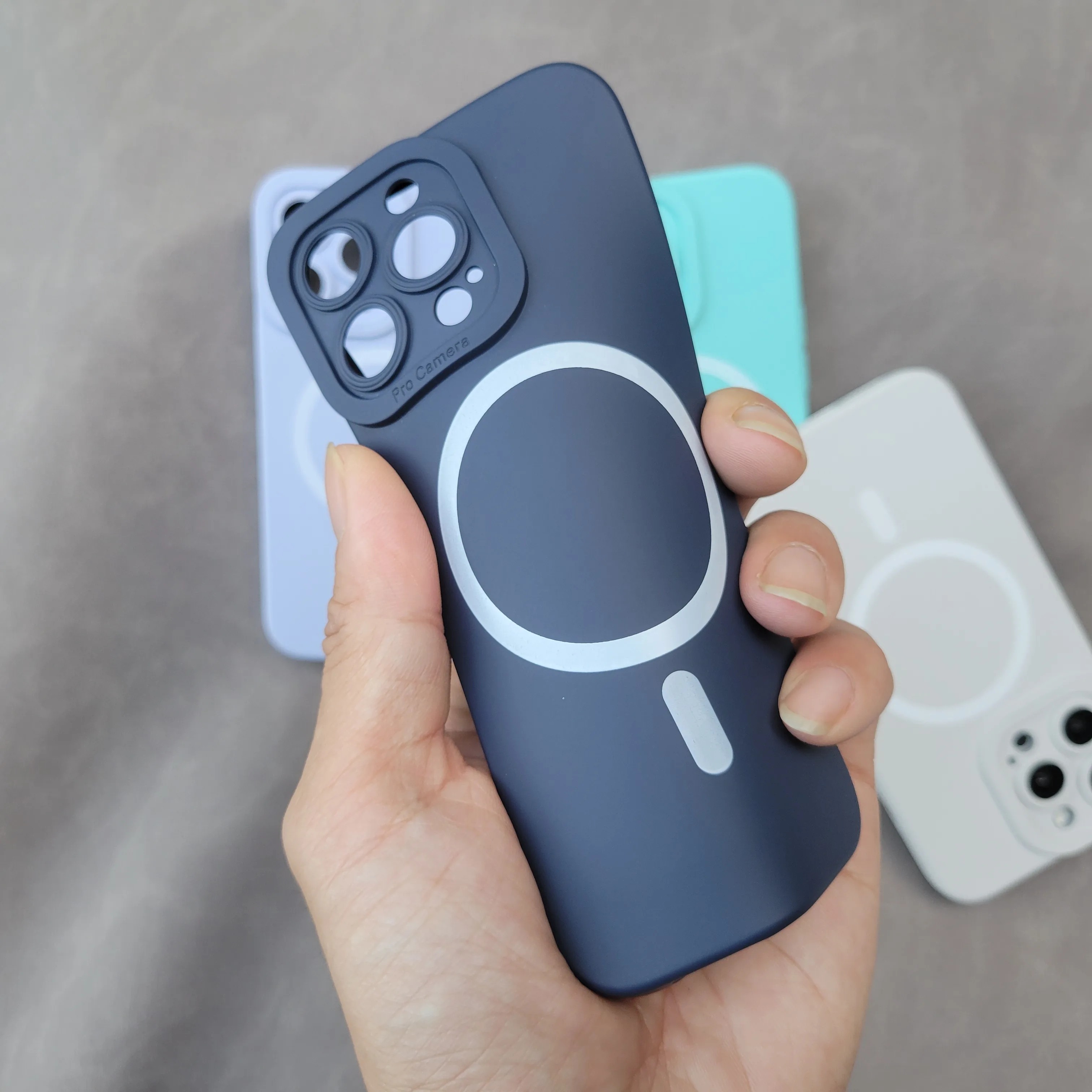 Leyi Liquid full corner protect covers 360 silicone soft microfiber magnetic for Magsafe phone case for iPhone 14 pro max plus