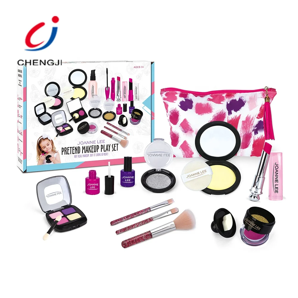 Kid Pretend Beaty Makeup Cosmetic Make Up Game Toy Play Set Real Makeup Girls Beauty Set Toy Fancy Plastic Makeup Purse