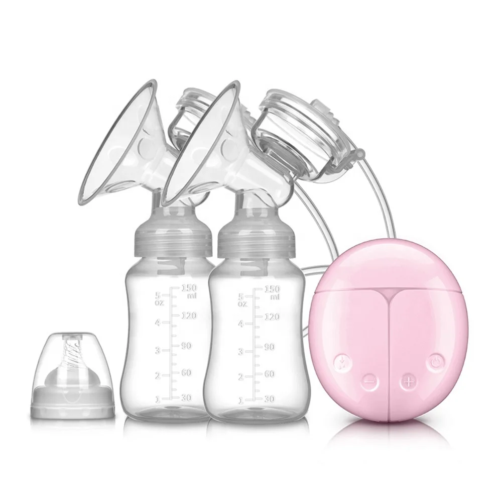 Cute Gently Silicone Suction Breast Pump  with Milk Bottle Tube Connector 150ml Portable Breast Pump