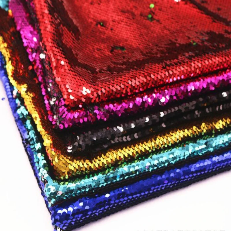 stretch sequin fabric reversible