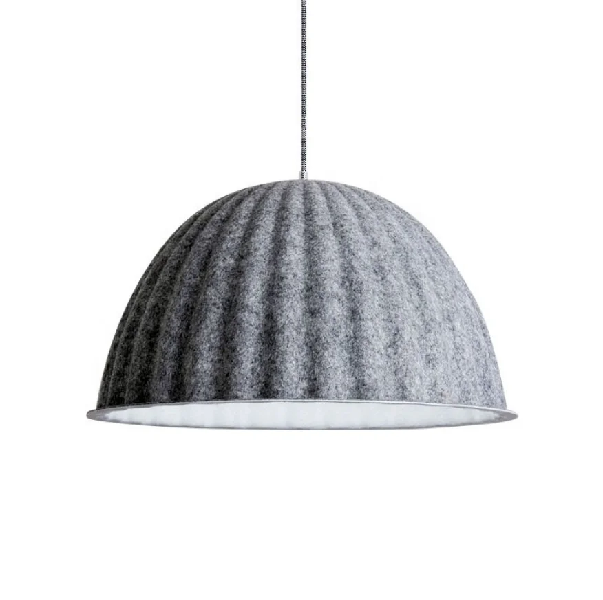 Denmark Design Nordic Modern Indoor Hanging Lamp Pumpkin Style Circle Wool Felt Pendant Light