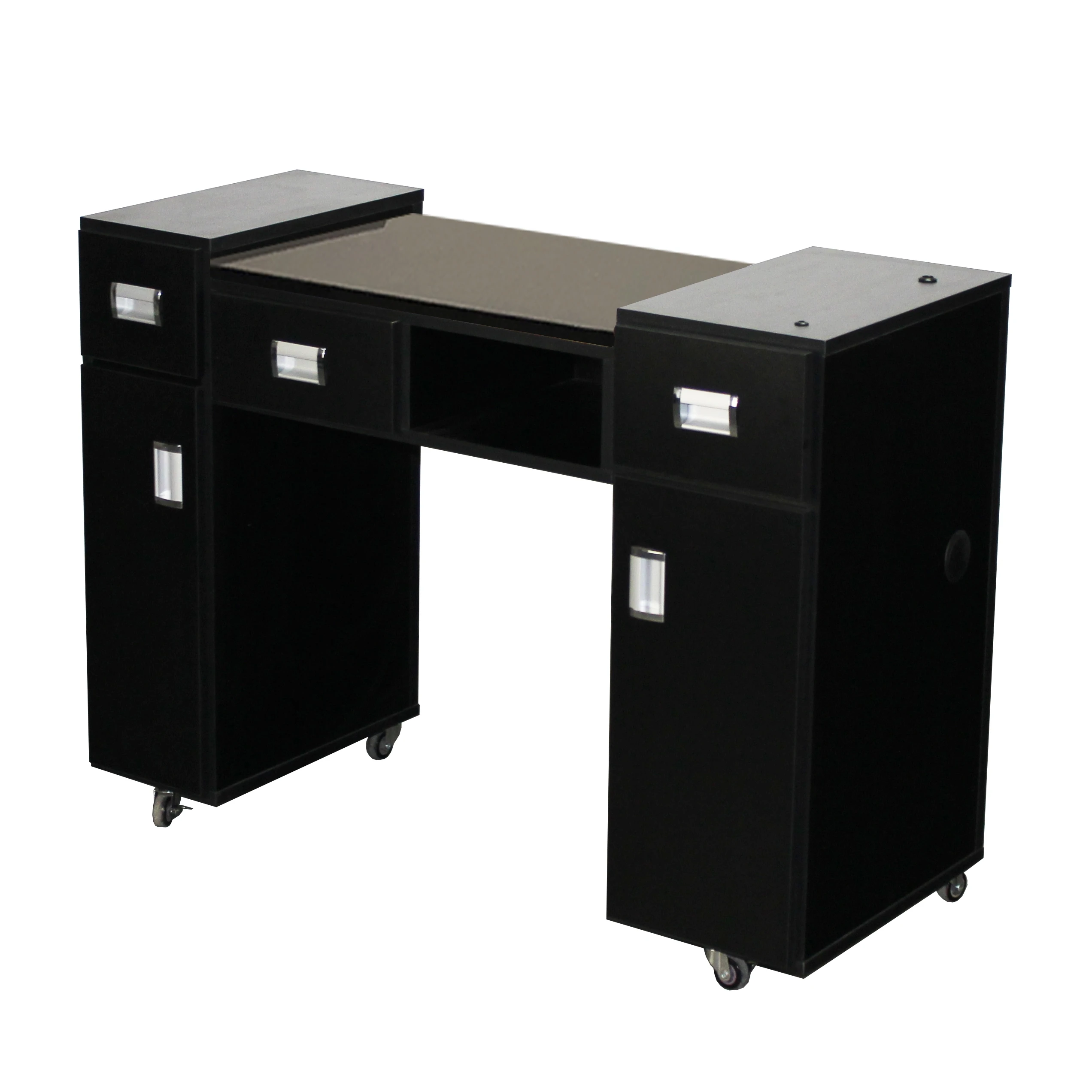 Modern nail salon desk technician table beauty salon nail table black