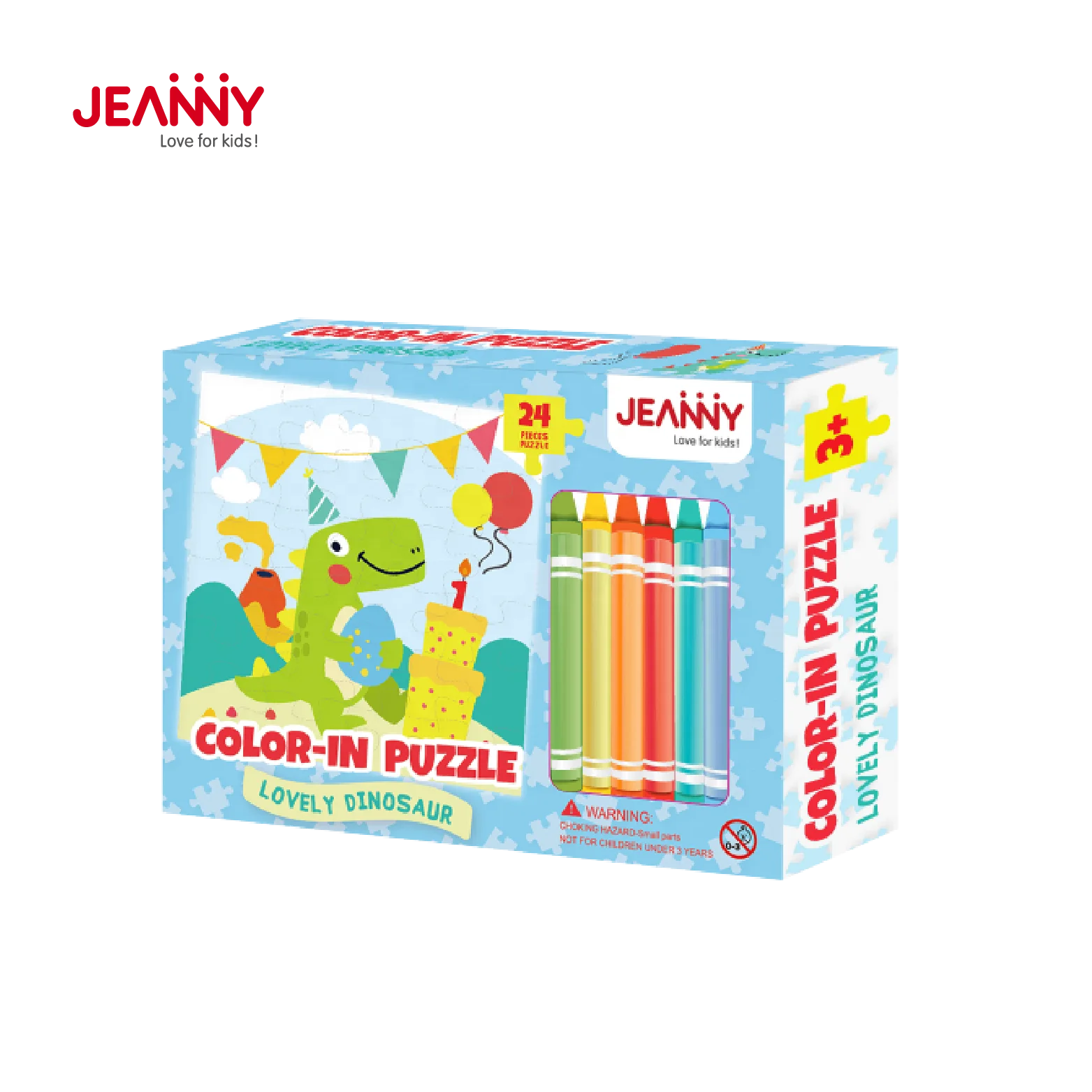 24 PCS Best Toy Gift for Girls and Boys Age 8 9 10 11 12 Year Old Color In Puzzle Dinosaur Puzzle Box