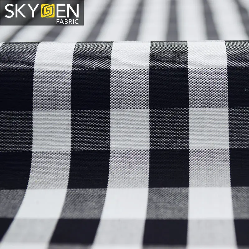 Быстрая мода Skygen мягкая хлопчатобумажная ткань в клетку ТКАННАЯ для рубашек
