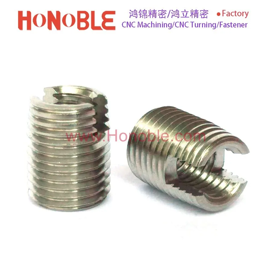 M8 standard slotted threaded inserts tapping screw