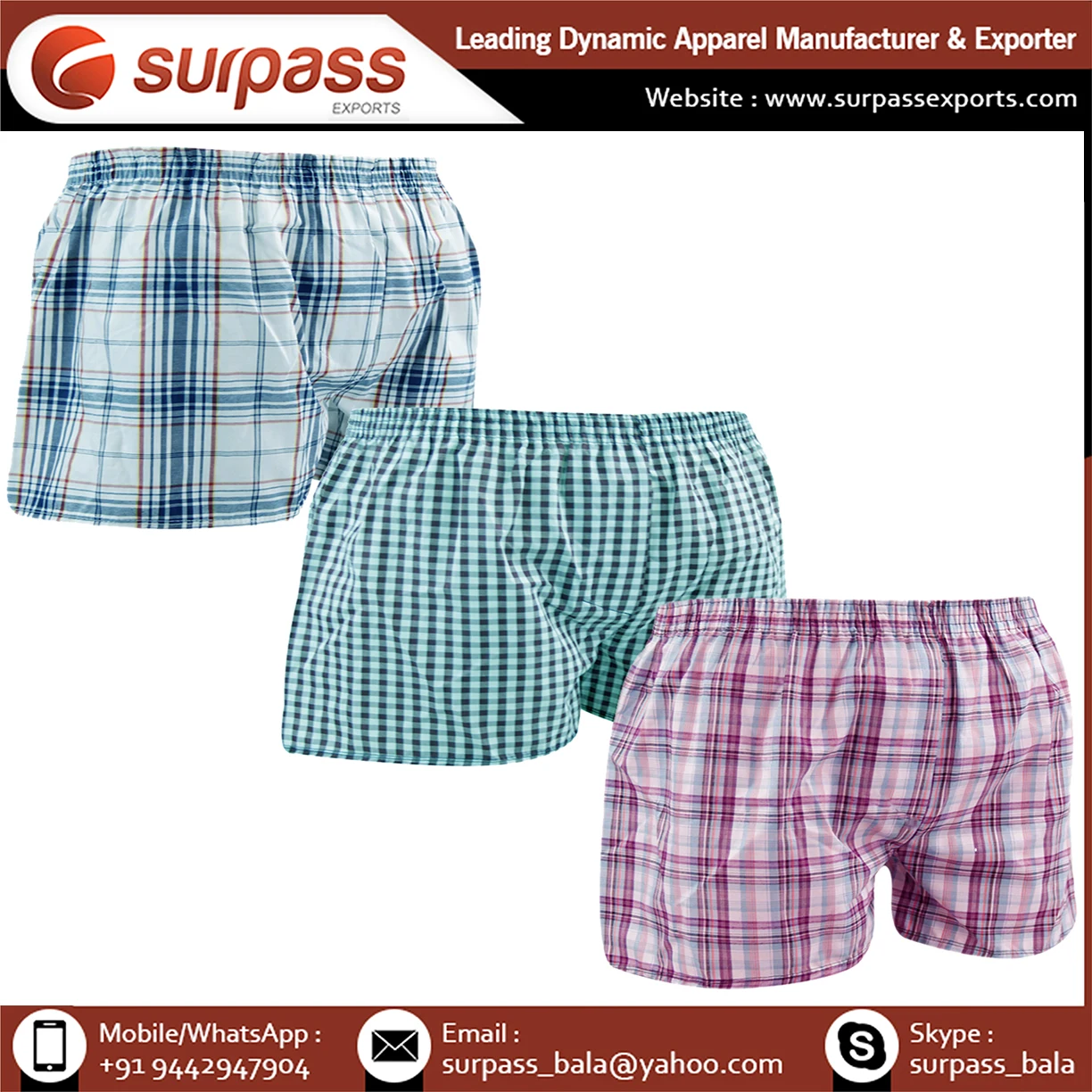 Men cool fabric boxers in briefs shorts available all colors woven