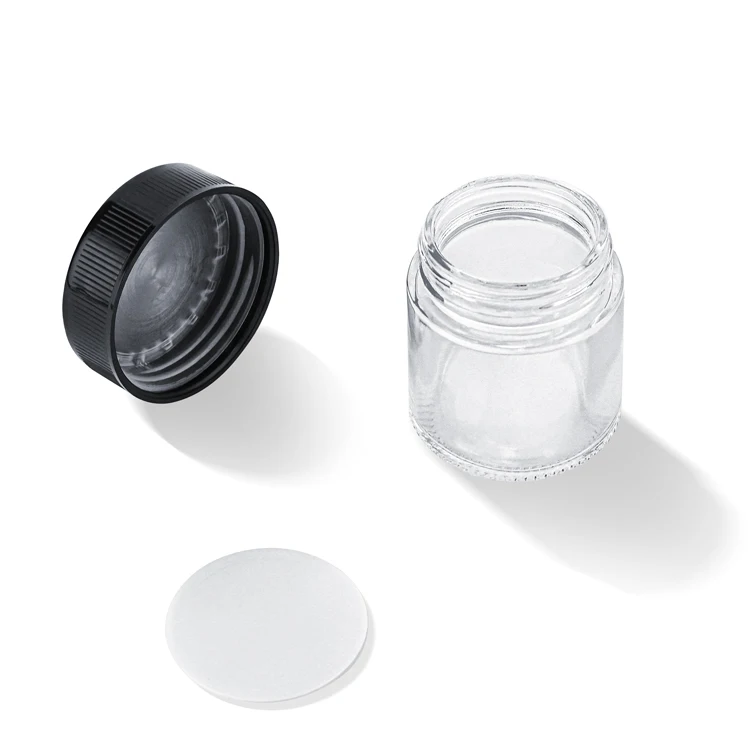 3 5 6 10 oz child resistant lid glass jar 50 70 110 230 ml smell proof dry flower straight side jar container glass packaging