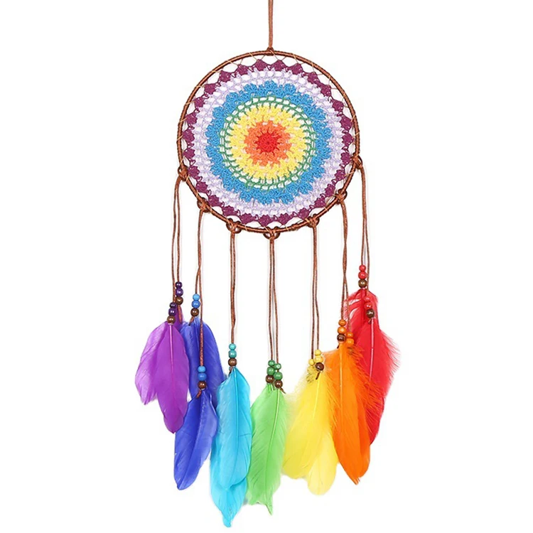 Hot Sale Indian Feather Decoration Wall Hanging Dream Catcher Amazon Hot Items Wholesale Dream Catcher Decoration