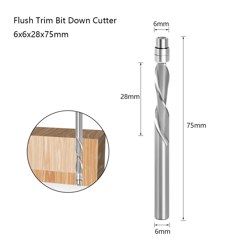 WEIX Hot Selling 1/2 1/4 Milling Cutter CNC Router Bit Flush Trim Bit with Bearing