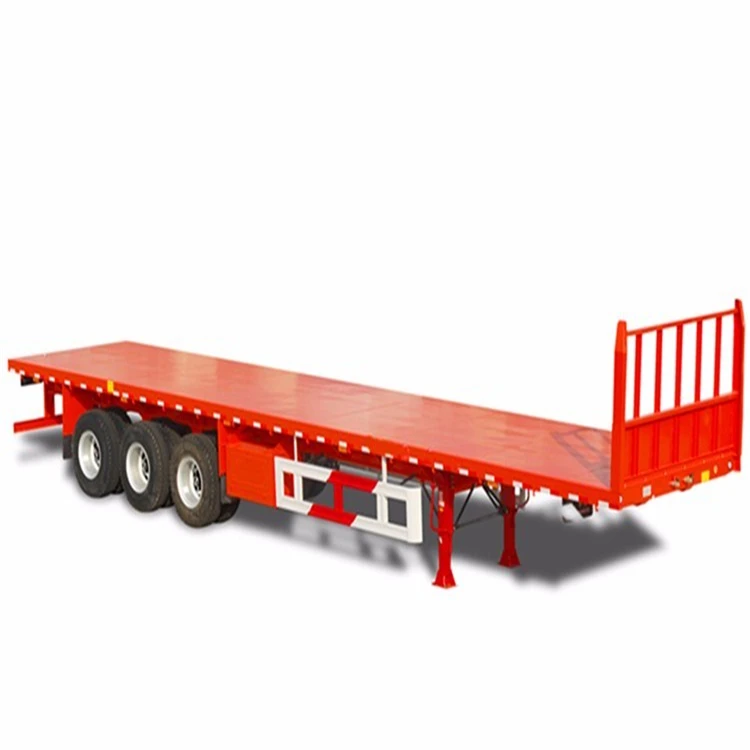 3 axle 40ft flatbed container semi trailer with 11r 22.5 tire for sale Africa