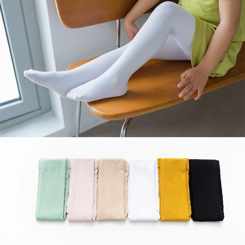 
wholesale baby girls pantyhose soild color kids thin colorful tights children 