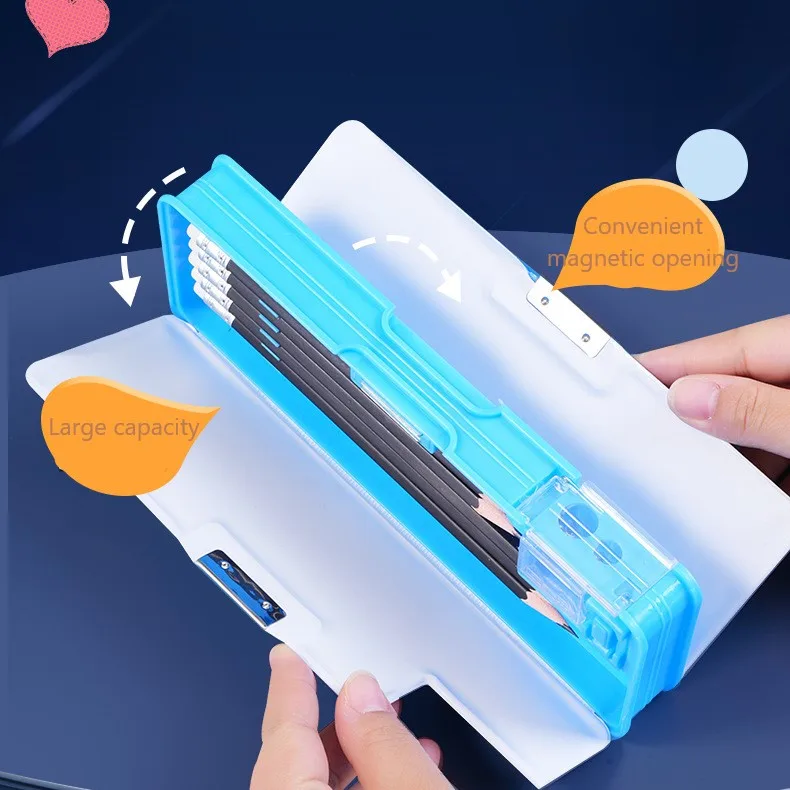 Multifunction Pencil Cases With Sharpener Box For Boys Plastic Stationery Organizer Box School Gift For Kids