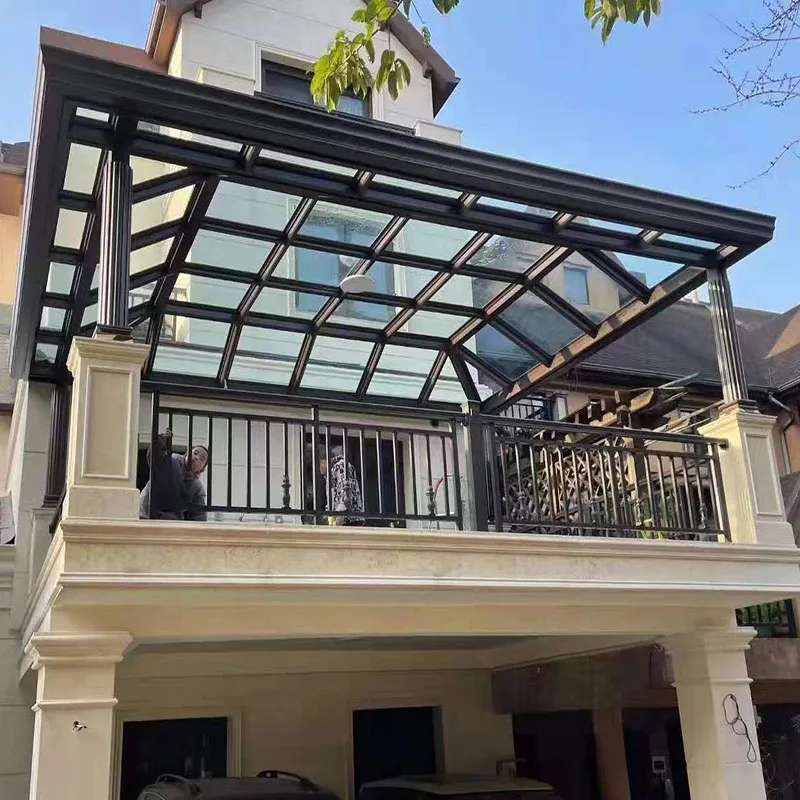 Outdoor Aluminum Frame Canopy polycarbonate roofing patio awning Waterproof UV  canopy