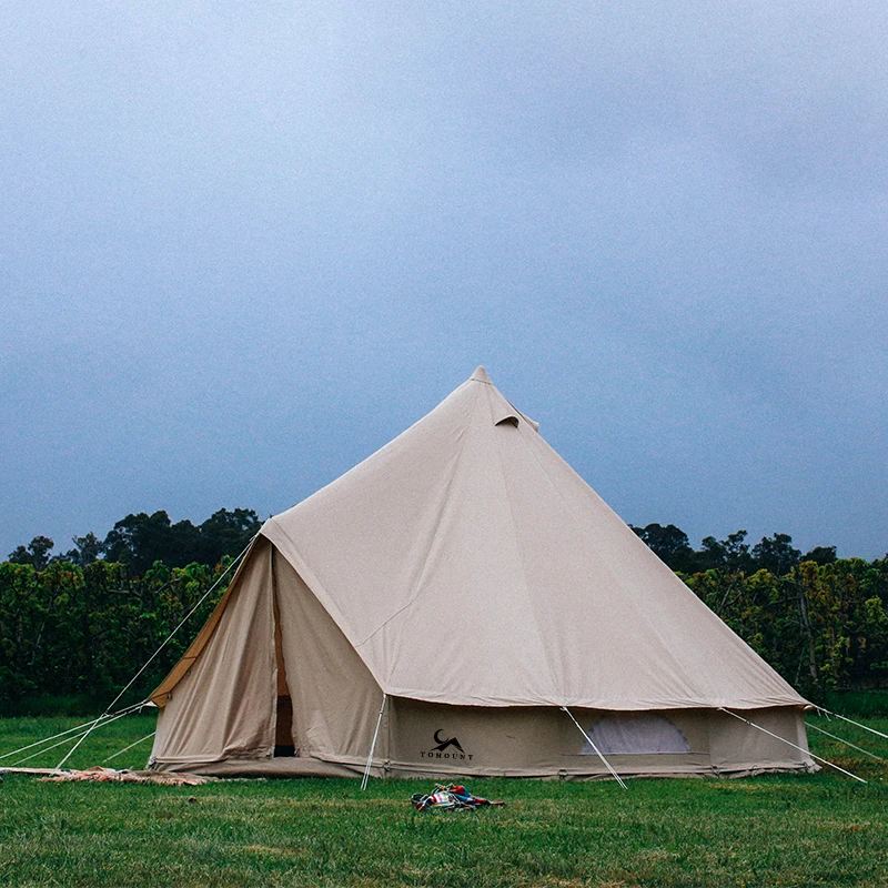 3M 4M 5M 6M New design outdoor canvas mongolian yurt two door canvas bell tent for sale