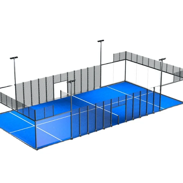 ZRG Panoramic With Tent Club Synthes Anspach Artificial Grass Full Set Field Padel Tennis Court Paddel Courts