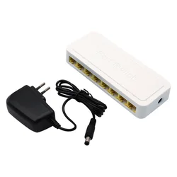 100Mbps 8 Ports Mini Fast Ethernet LAN RJ45 Network Switch Switcher Hub VLAN Support