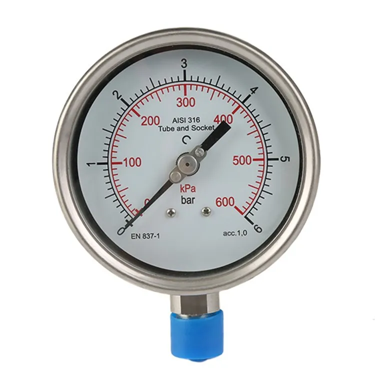 
Manufacturer Produces Precision Pressure Gauge Y-100 Shock Proof Pressure Gauge, All Steel Shock Resistant Gauge 