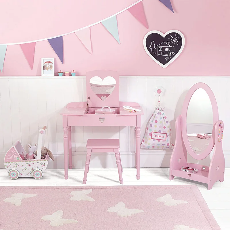 Lovely Children Wooden Standing Mirror Dresser Kids dressing mirror