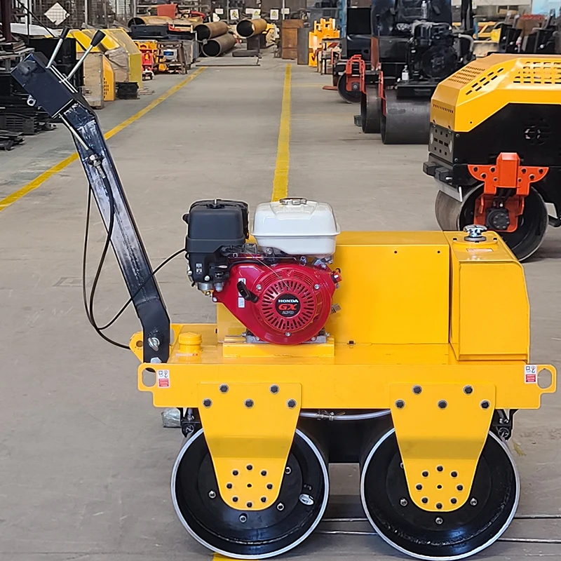 Ex-factory price vibratory roller walking parallel roller for sale Weight 0.5 tons Engine brand Honda