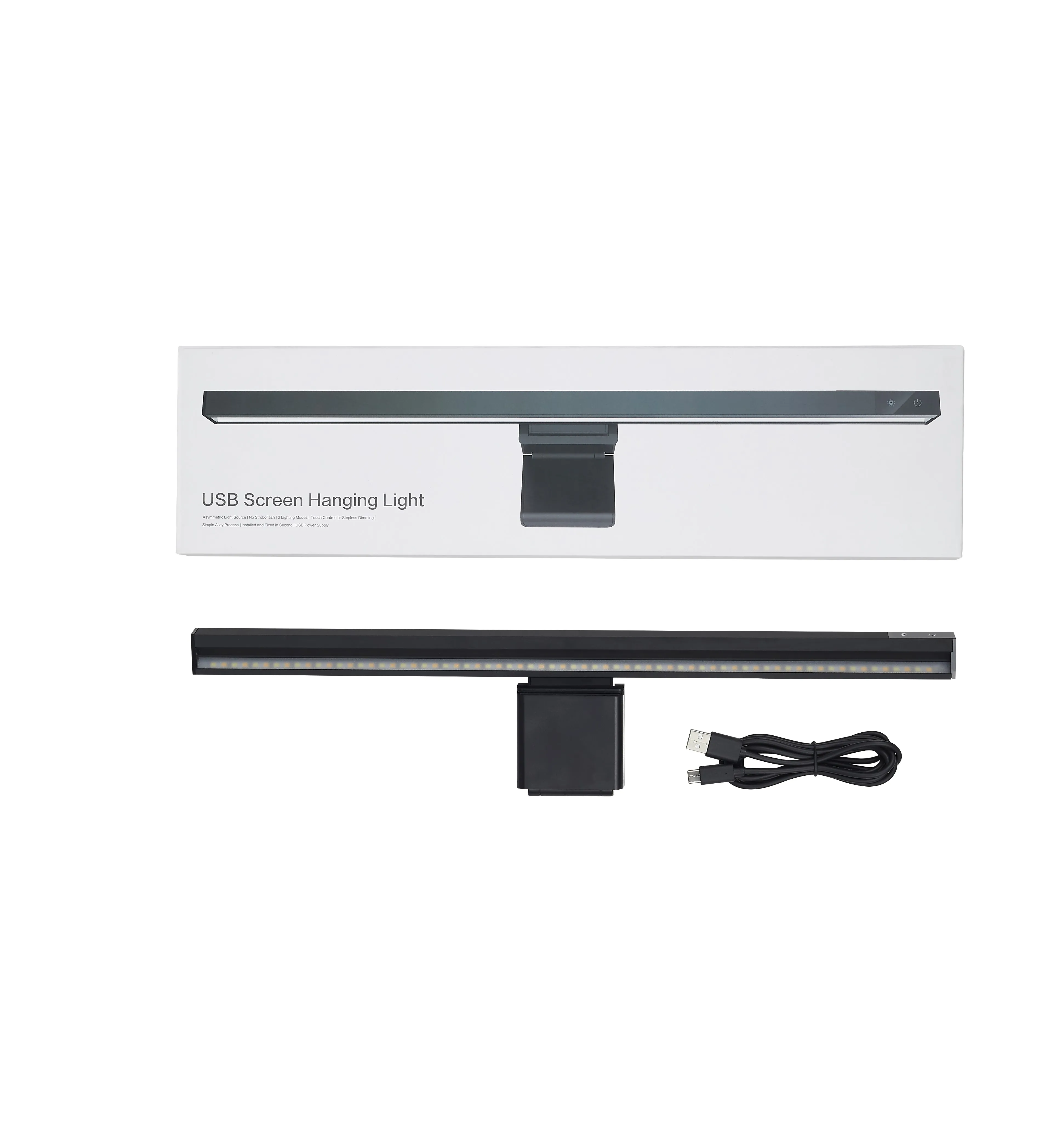 E-Reading Chargeable LED Desk Screen bar Lamp Dimmable Monitor Laptop Screen Hanging Light Bar Clip computer screen light