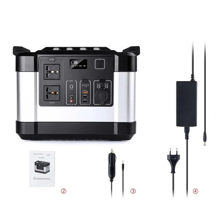 Home Outdoor Camping Power Bank Pack 1000w 1500w 2000w Rechargeable 1kw Solar Generator Portable Power Station
