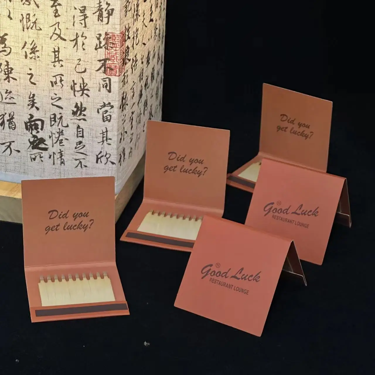 2024 New Factory wholesale match book double-sided print customized logo match tip customized color candle cigar safety matches