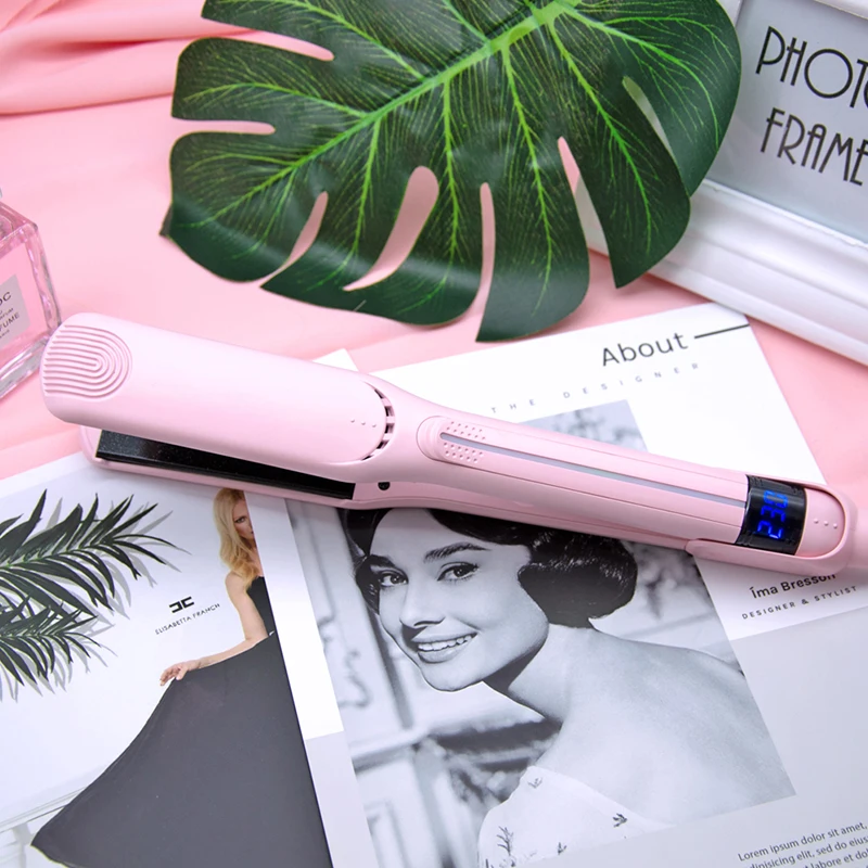 Выпрямитель для волос с титановыми пластинами профессиональный выпрямитель отрицательными ионами и инфракрасным светом на 480 градусов