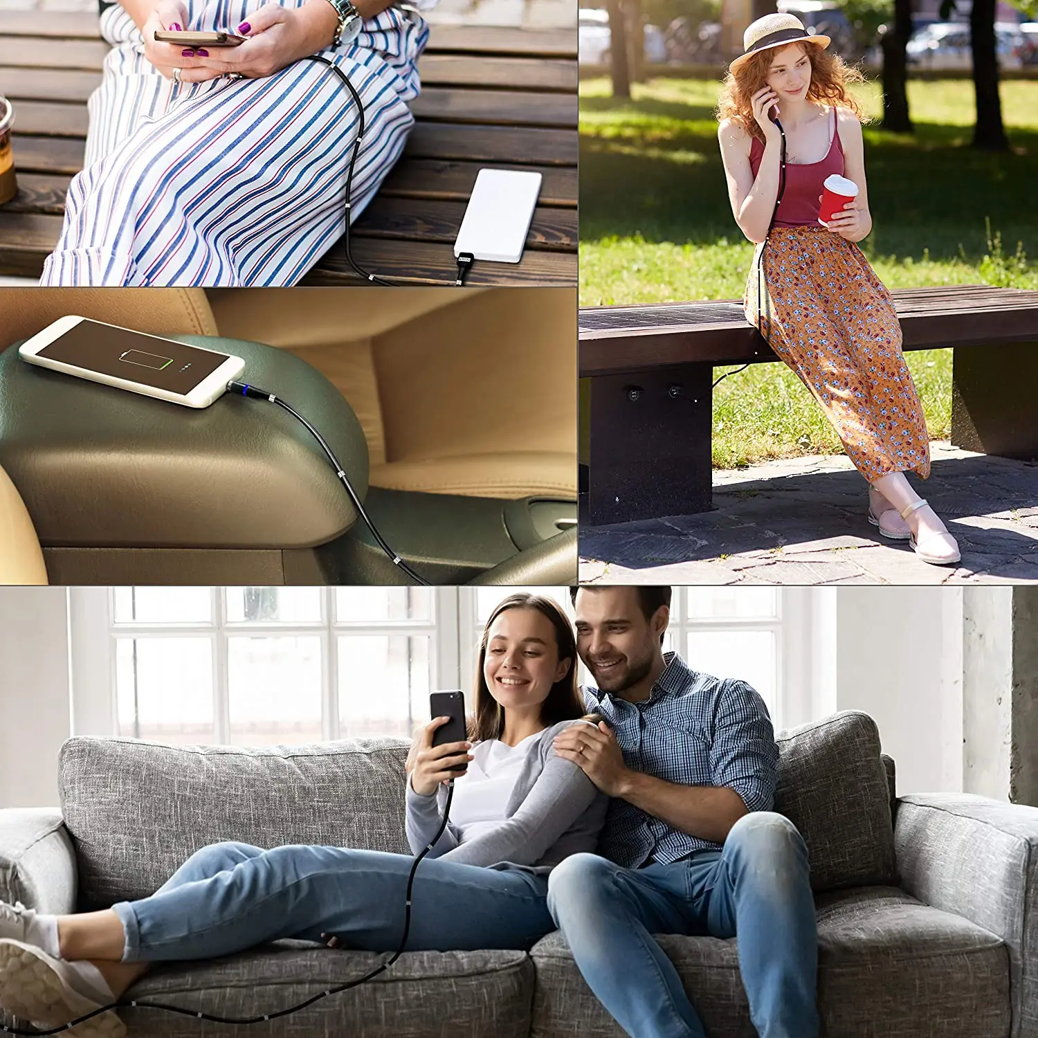 USB Charging Cord Self-winding Coiled 360 3A Charger 3 In 1 Magnetic Usb cable