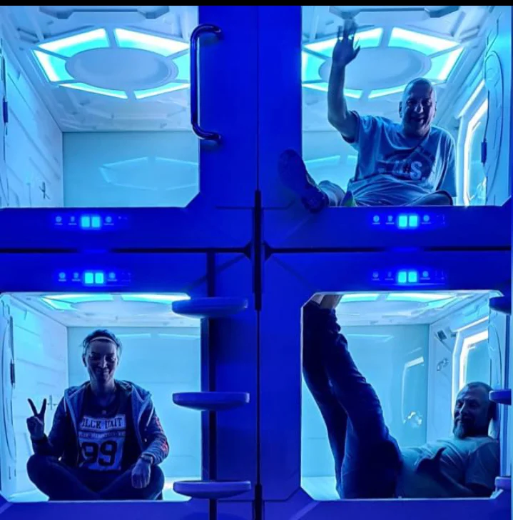 WE New Design Office School Sleeping Bunk Bed Pod ABS Cabin Vertical Capsule Bed For Sale