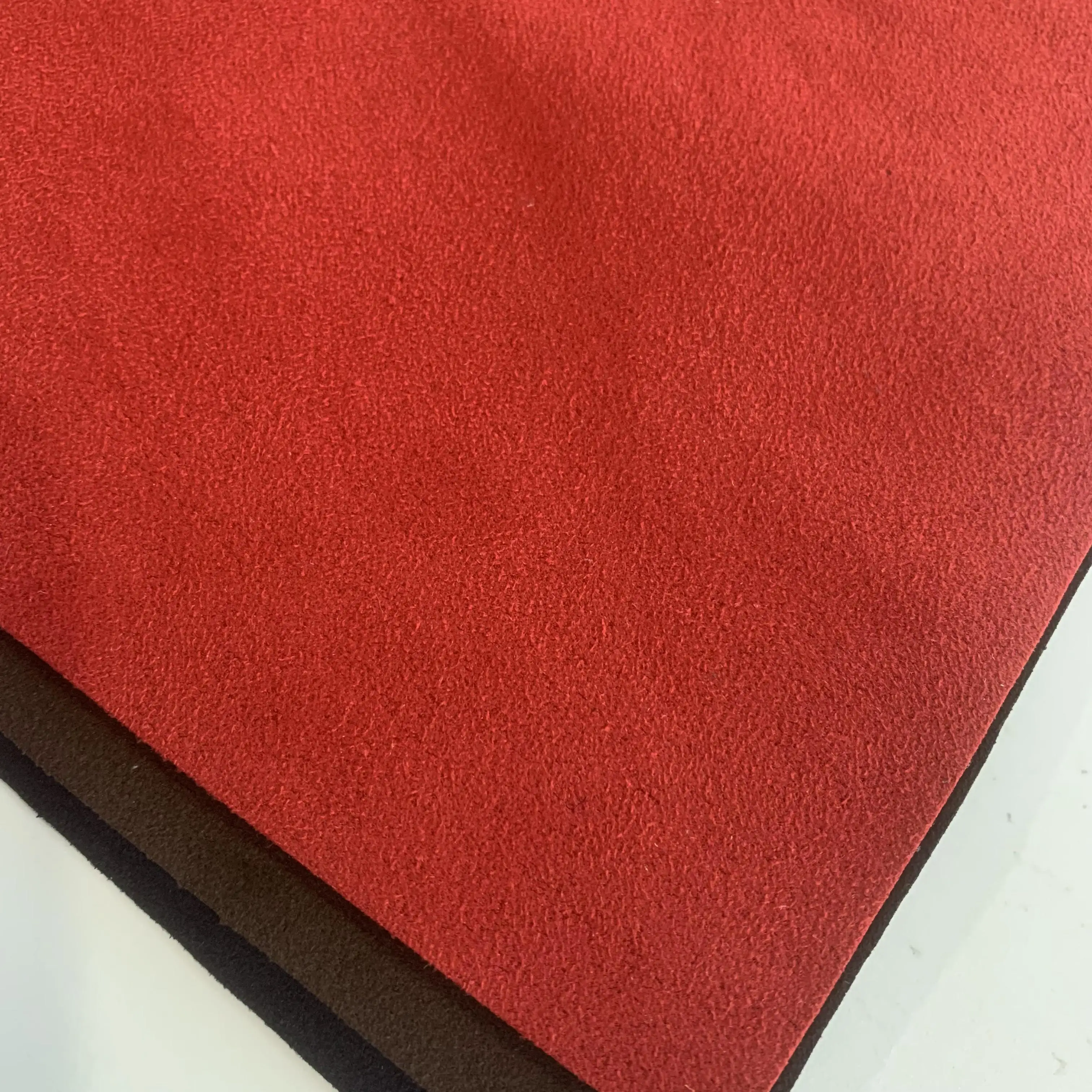 top quality double color microfiber suede leather for car interiors