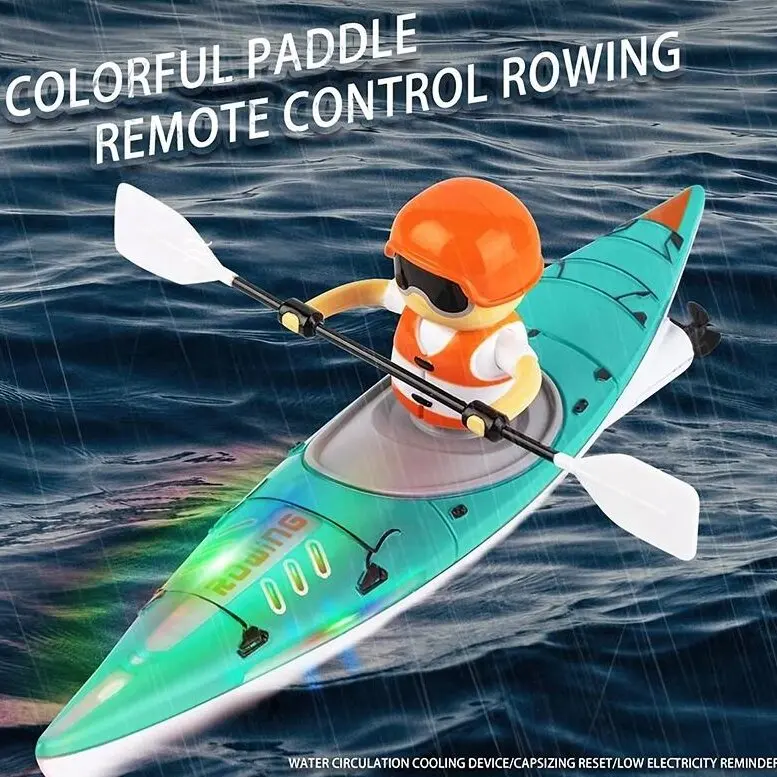 2 в 1 пульт дистанционного управления лодка Каякинг водонепроницаемый USB RC высокоскоростные быстрые гоночные лодки бассейн электронная игрушка со светом