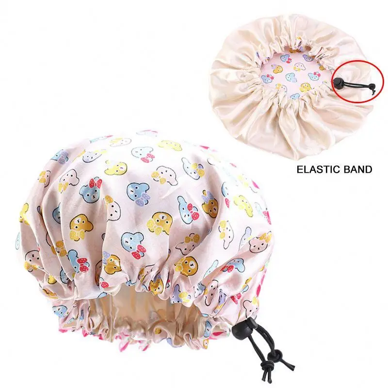 
FOCUS COOL Top quality double layer adjustable bonnet Wholesale custom silk hair baby bonnet 