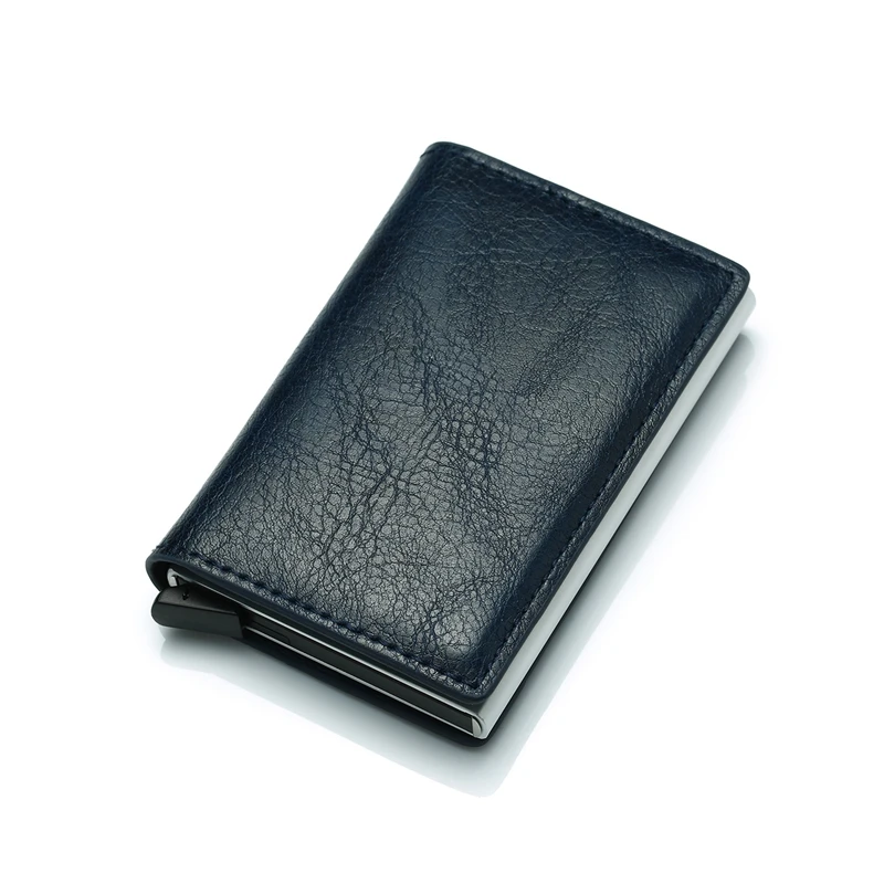 Бумажник Minibook из искусственной кожи металлический Rfid-кошелек автоматический алюминиевый держатель для кредитных карт бумажники на заказ