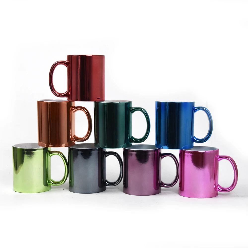 Personalized 11oz electroplated mug,metalic color mug,silver/cooper /gold mug