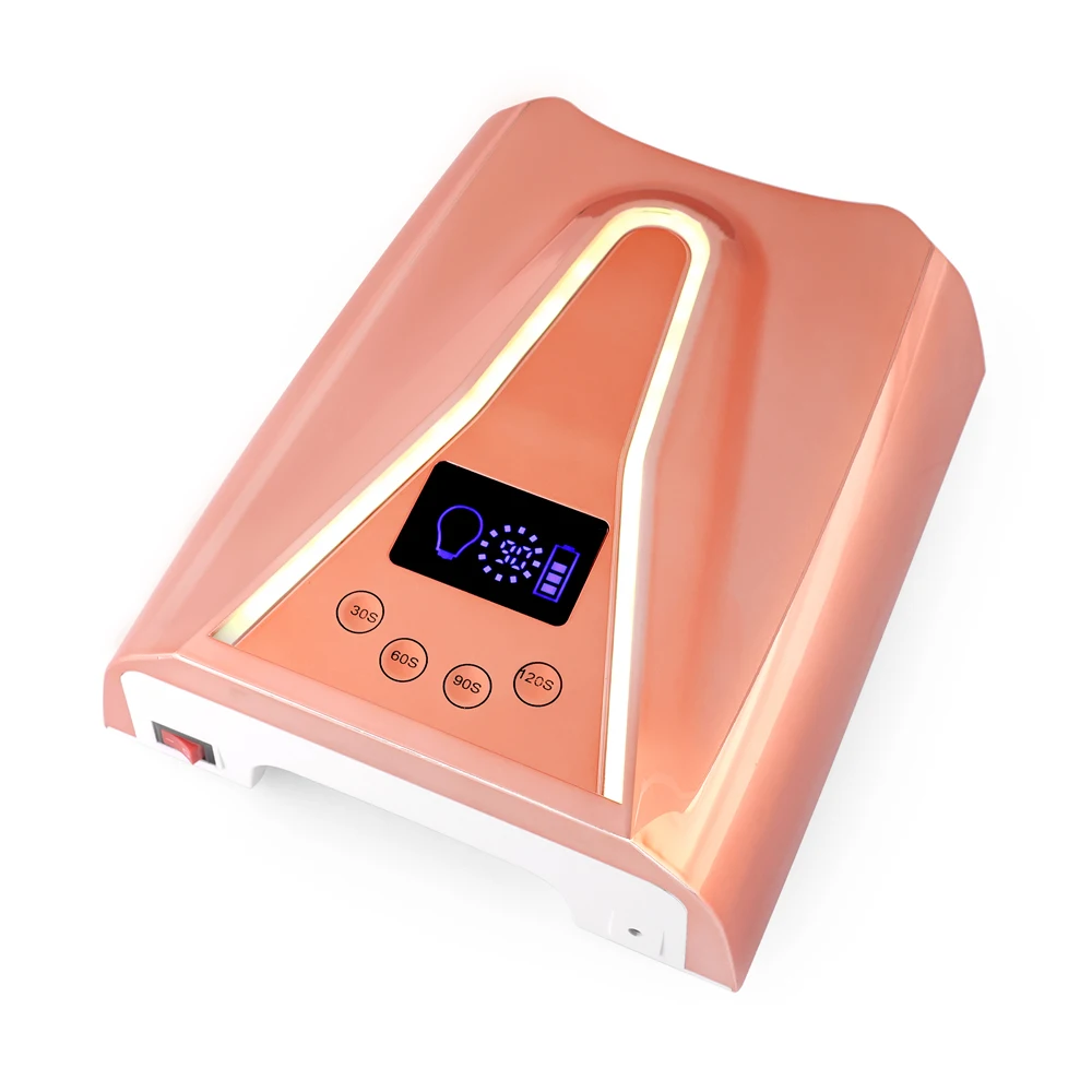 2024 New Product High Power 128W Cordless Pro Cure UV LED Nail Lamp Professional Rechargeable Gel Nail Dryer wholesale supplier