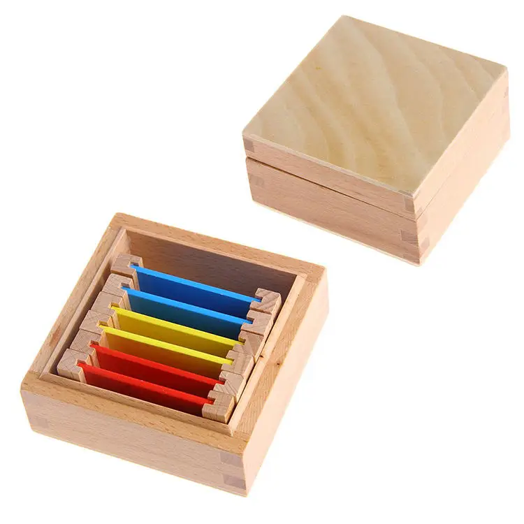 Wholesale custom Preschool Sensorial Wooden Montessori Muebles Toys Color Tablets Box For Kids