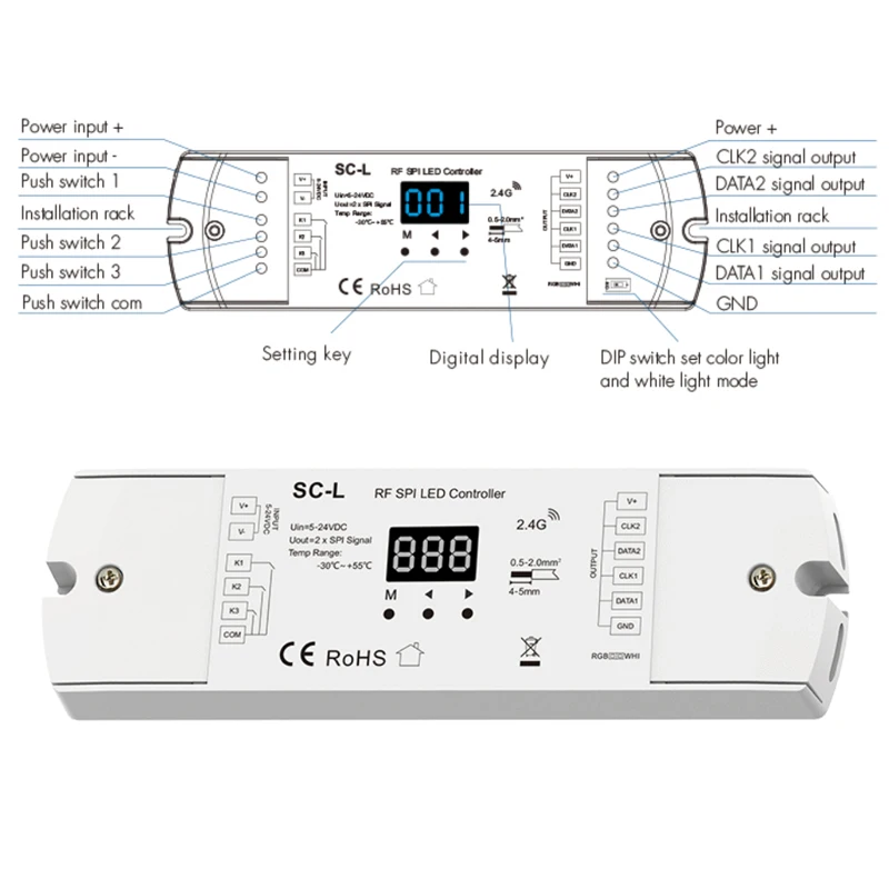 2811 2812 6812 Умный Цифровой адресуемый магический RGB RGBW пиксельное стекло сенсорная настенная панель Переключатель SC L SPI RF светодиодный контроллер